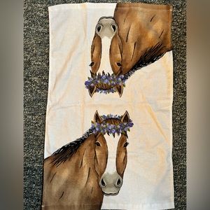 Ritz Kitchen Tea Towel - Horse W/Floral Garland - CUTE